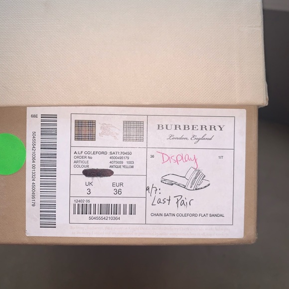 Authentic Burberry Yellow Sandal! - Picture 4 of 8